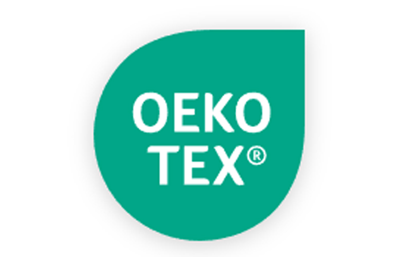 The official OEKO-TEX certification logo, a green circle with white text "OEKO TEX®".
