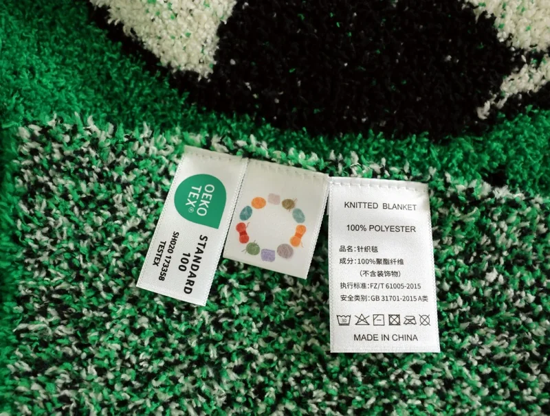 Football element Knitted Blanket Soft and Skin Friendly Portable Factory Direct Sales Accepting Customization ZQZX
