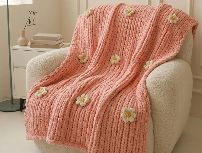 Soft and Comfortable Knitted Throw Blanket for Winter Home Decoration Sofa and Travel MF