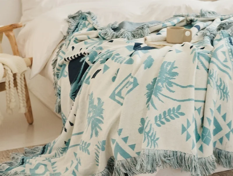 new-arrival-100-cotton-customized-jacquard-blanket-wearable-home-and-hotel-decoration-for-sofa-bedroom-clsg