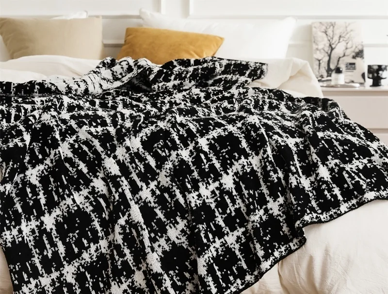 new-design-wool-blend-checkered-knitted-throw-blanket-bed-home-decoration-sofa-soft-awn