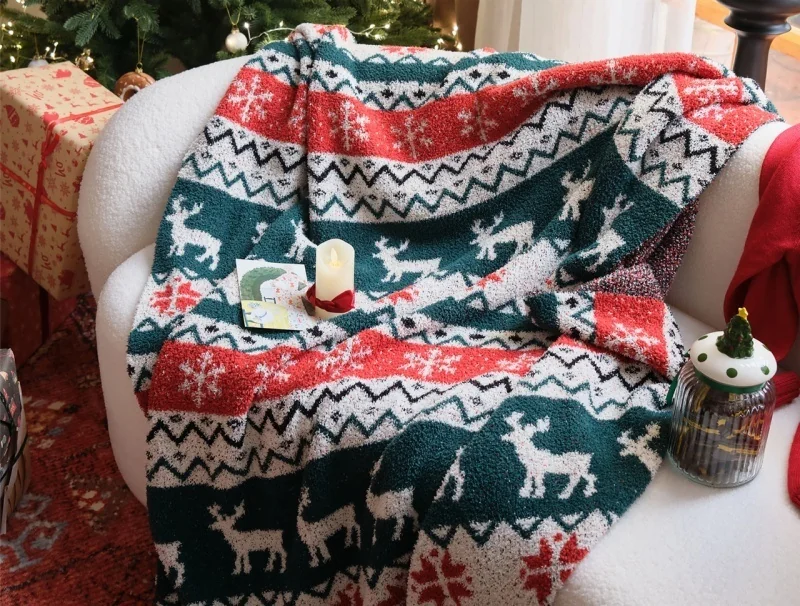 hot-selling-custom-christmas-100-polyester-snowflakes-jacquard-knitted-throw-blanket-for-winter-christmas-home-decoration-xe
