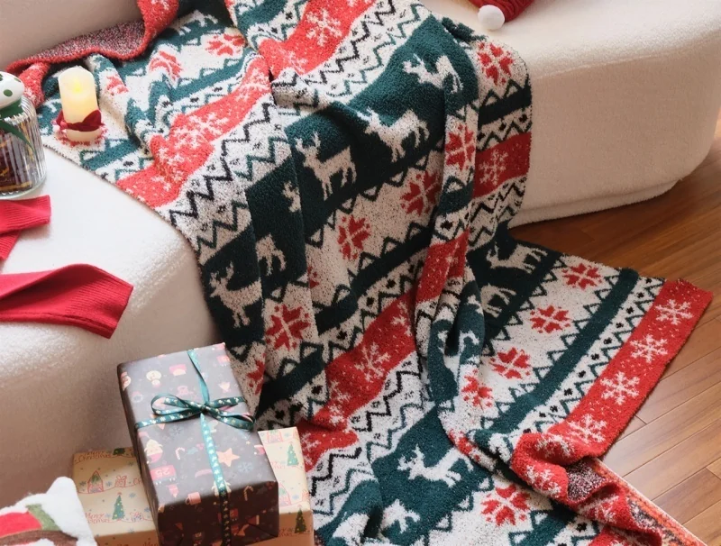 hot-selling-custom-christmas-100-polyester-snowflakes-jacquard-knitted-throw-blanket-for-winter-christmas-home-decoration-xe