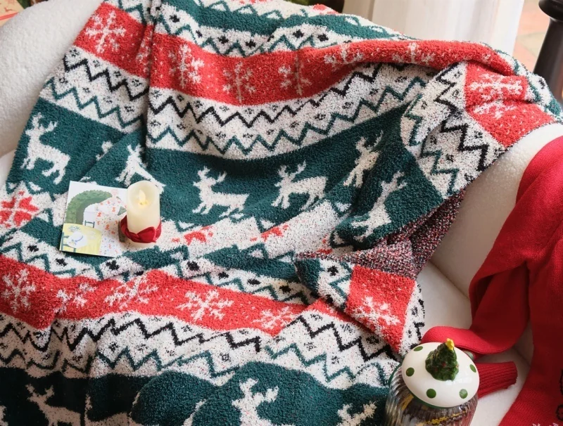 hot-selling-custom-christmas-100-polyester-snowflakes-jacquard-knitted-throw-blanket-for-winter-christmas-home-decoration-xe