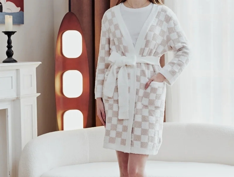 fsj-knittedjacquard-pattern-checker-soft-ladies-cozy-100-polyester-women-sleepwear-nighty-wear-long-gown-bathrobe