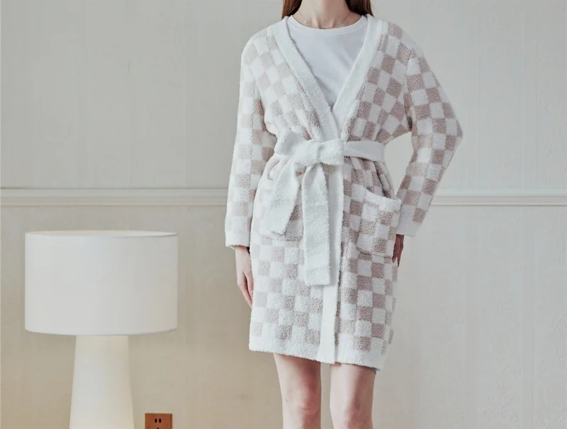 fsj-knittedjacquard-pattern-checker-soft-ladies-cozy-100-polyester-women-sleepwear-nighty-wear-long-gown-bathrobe