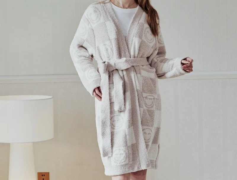 100-polyester-no-neck-checkerkboard-smile-robe-collarless-knitted-home-women-bathrobe-sleepwear-lng